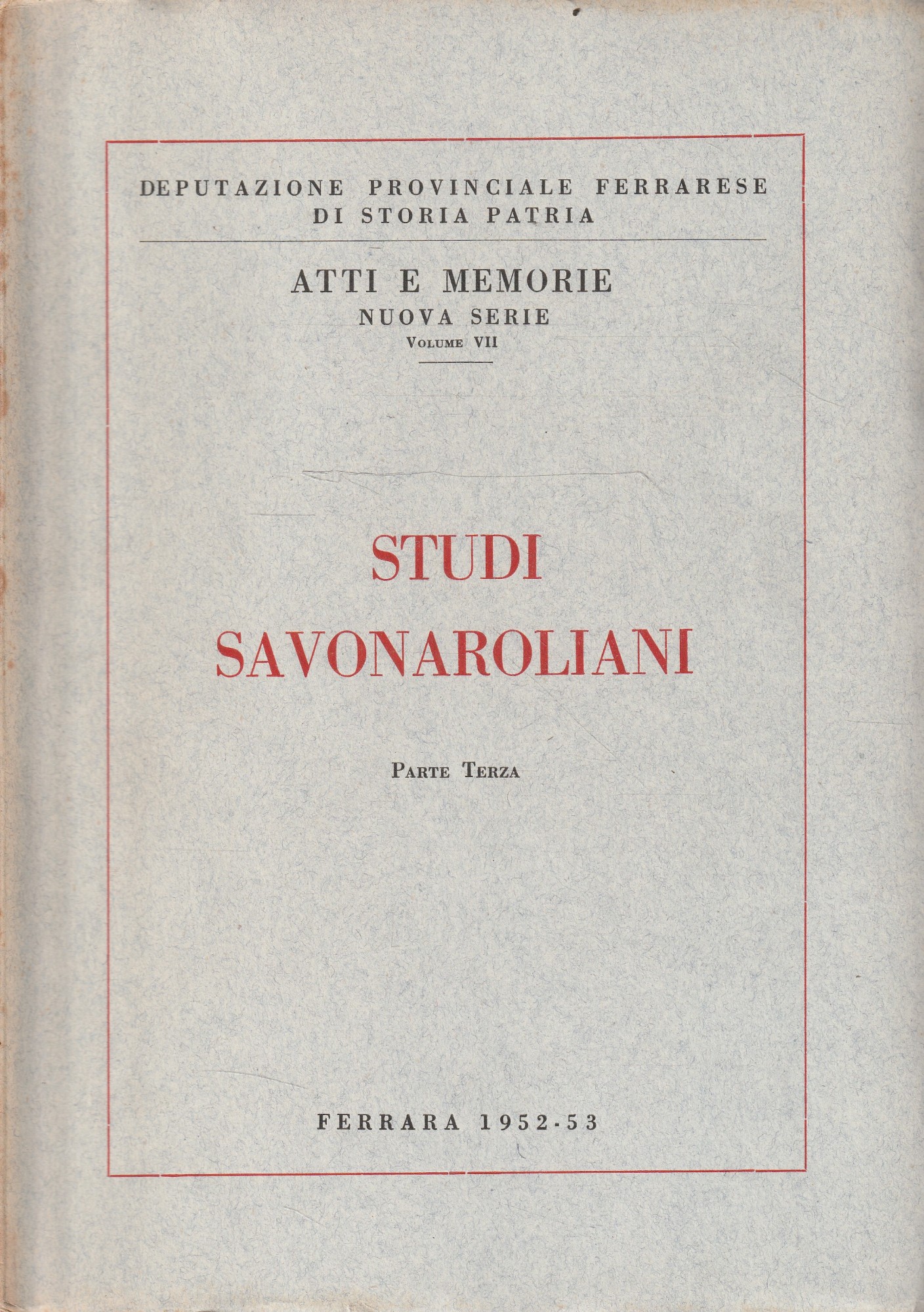 Studi savonaroliani Parte 3