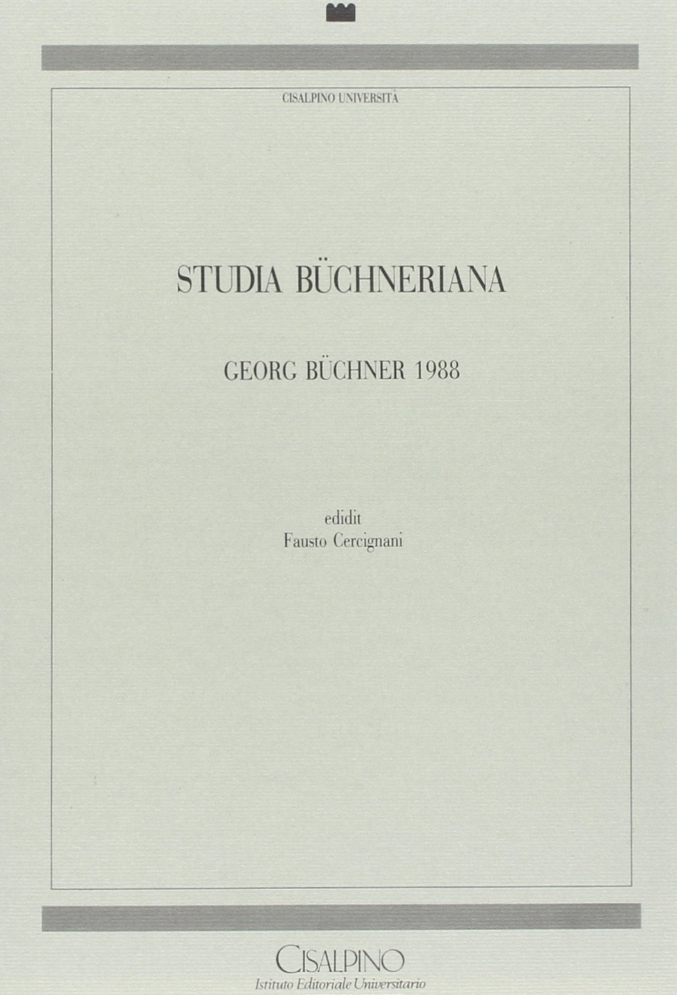 Studia büchneriana. Georg Büchner 1988