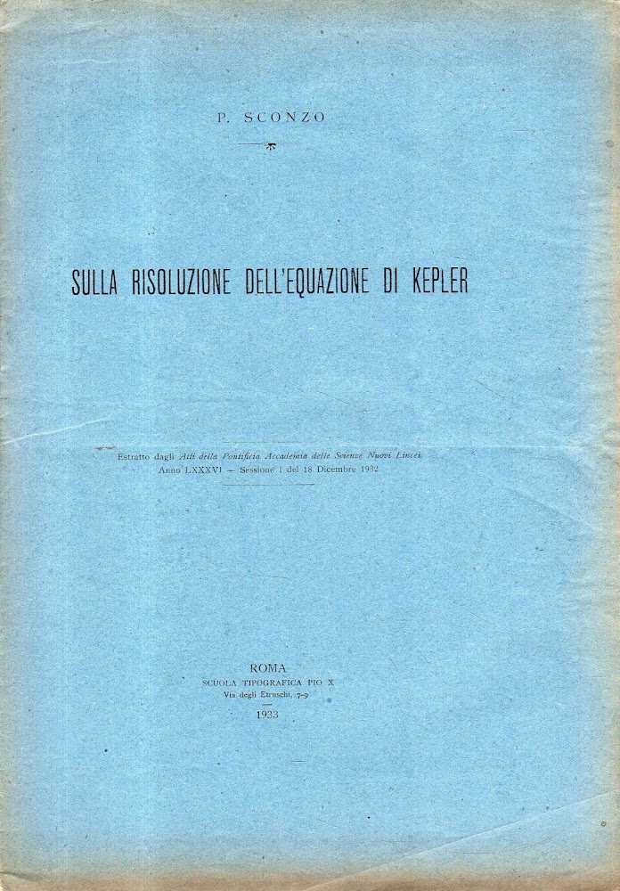 Sulla risoluzione dell'equazione di Kepler