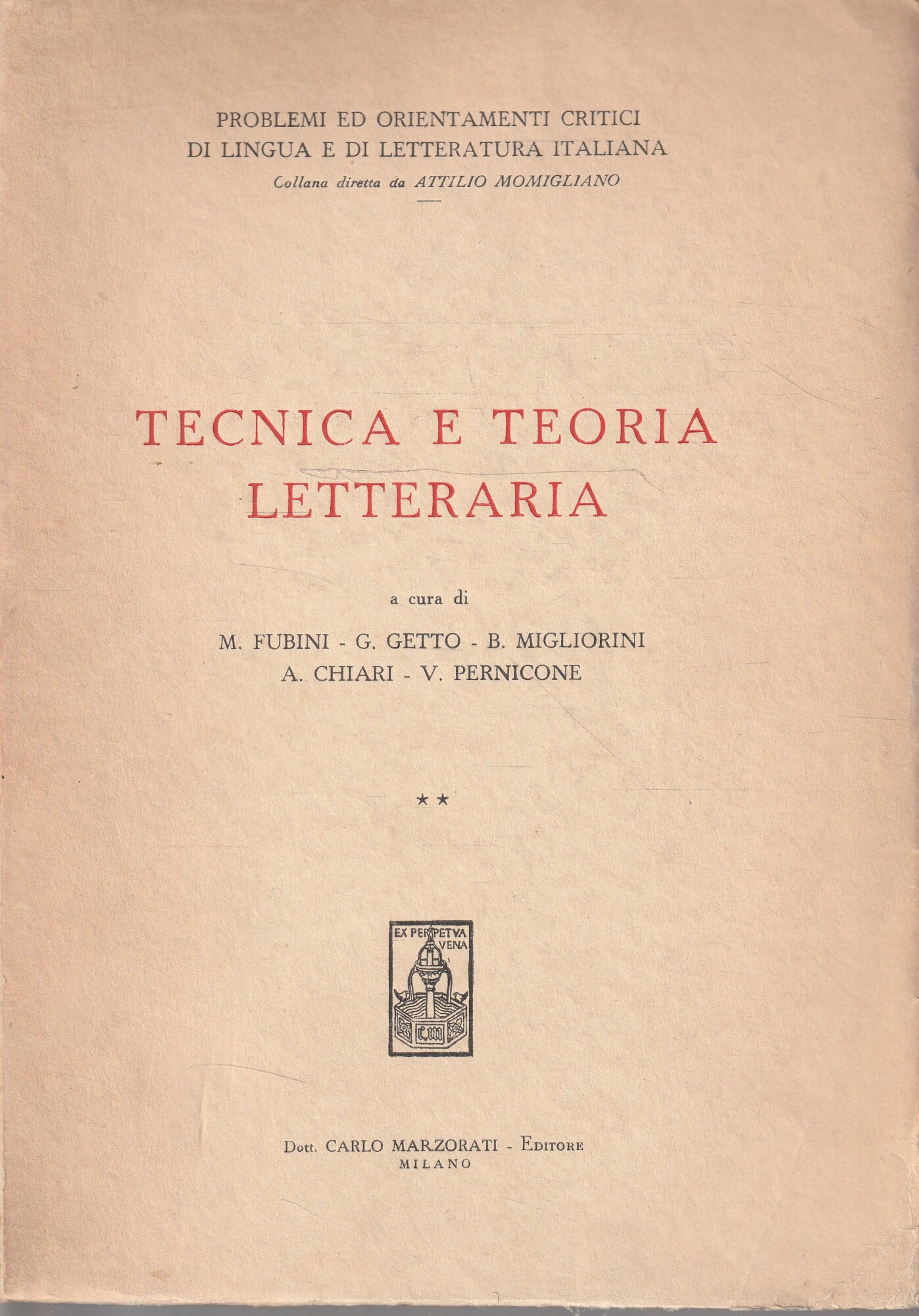 Tecnica e teoria letteraria