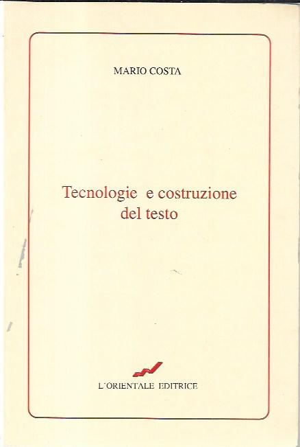 Tecnologie e costruzione del testo