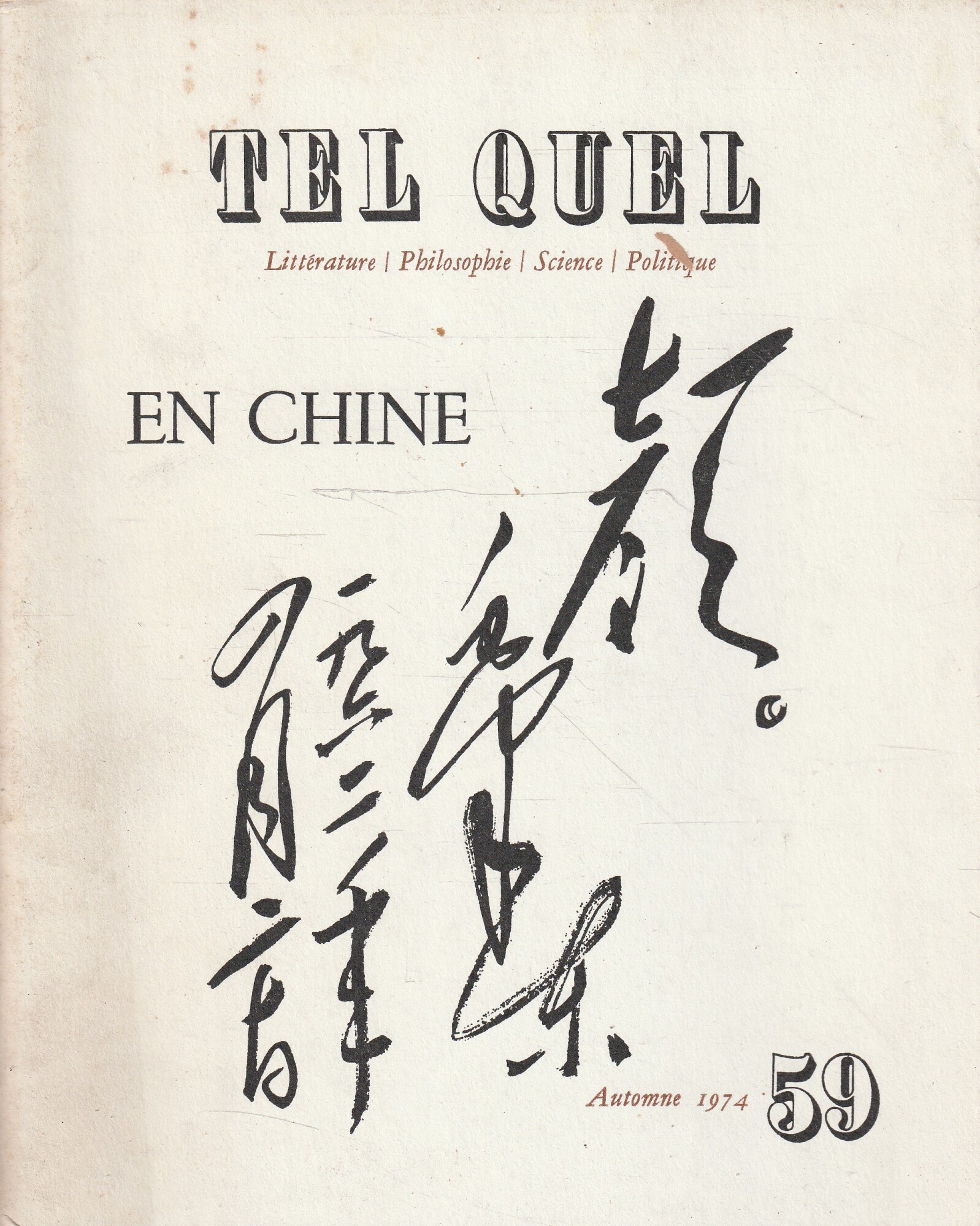 Tel quel n^ 59 Automne 1974
