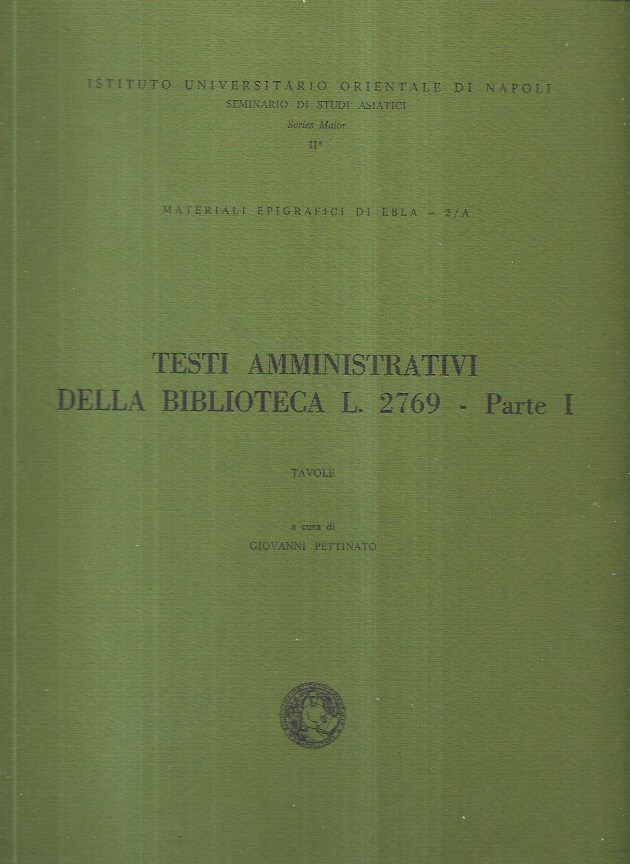 Testi lessicali monolingui della biblioteca L. 2769 - Tavole