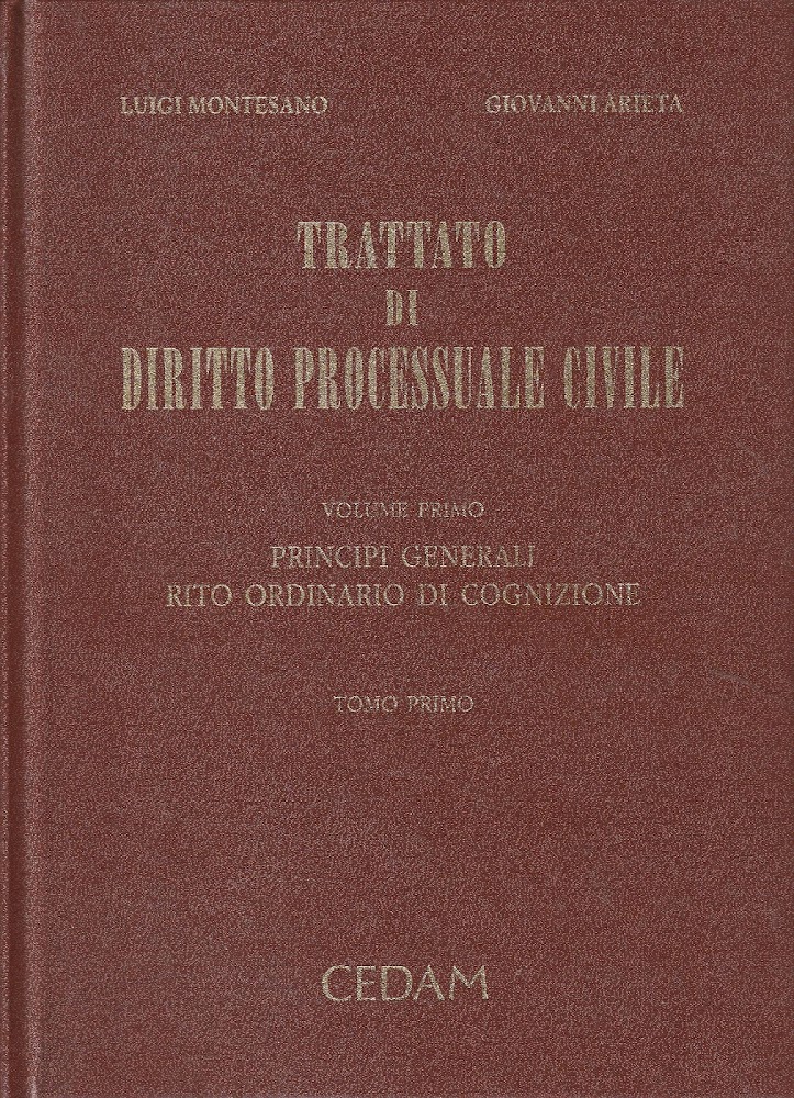Trattato di diritto processuale civile. Vol. primo. Principi generali. Rito …