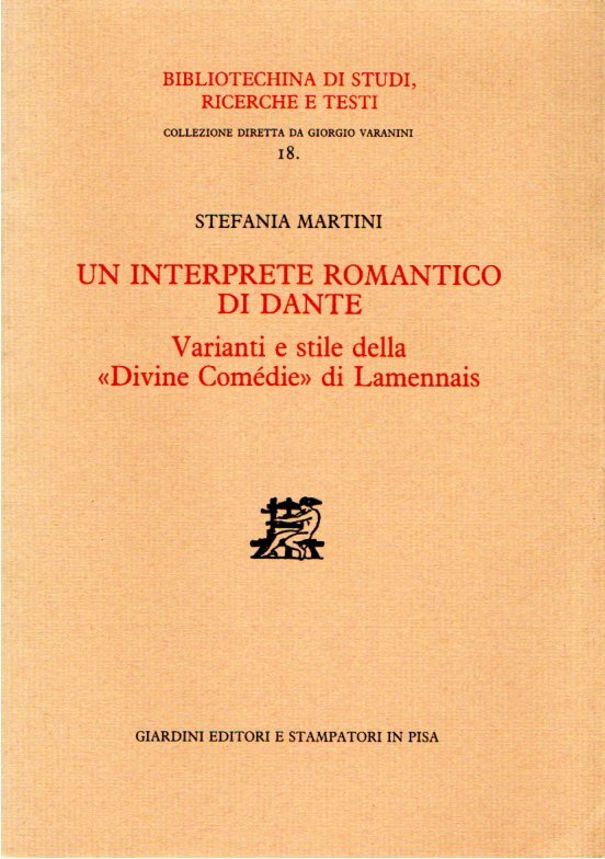 Un interprete romantico di Dante : Varianti e stile della …