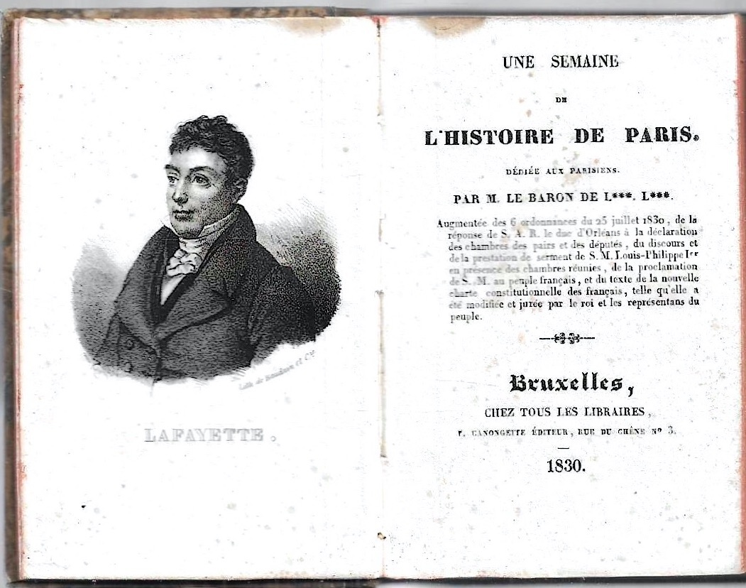 Une semaine de l'histoire de Paris. Dédié aux parisiens
