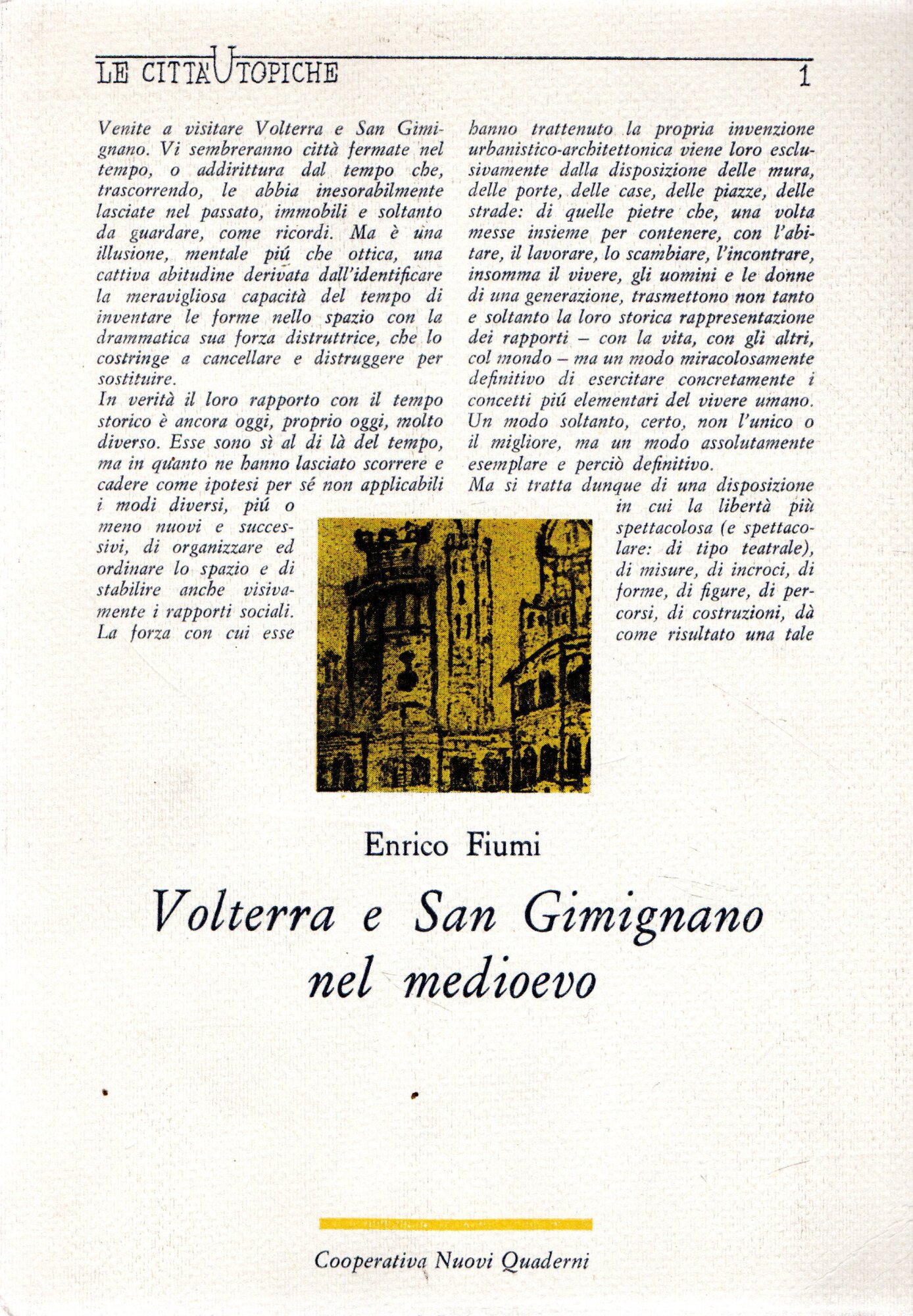 Volterra e San Gimignano nel medioevo