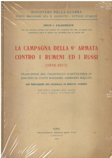 LA CAMPAGNA DELLA 9A ARMATA CONTRO I RUMENI ED I …