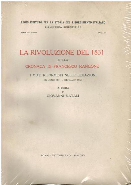 LA RIVOLUZIONE DEL 1831 NELLA CRONACA DI FRANCESCO RANGONE I …
