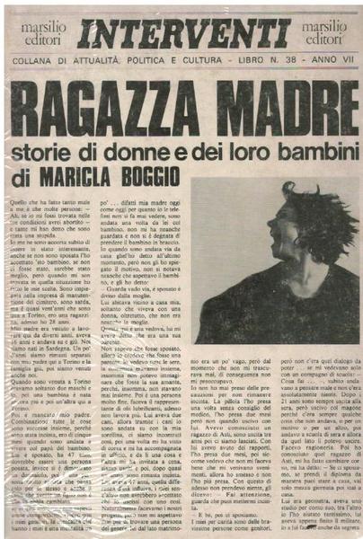 RAGAZZA MADRE STORIA DI DONNE E DEI LORO BAMBINI