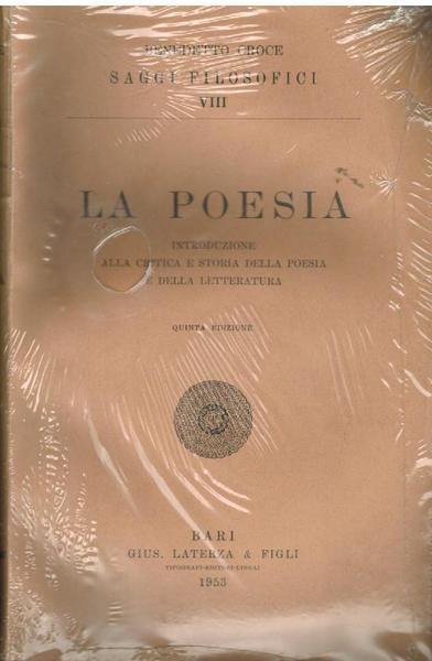 LA POESIA. INTRODUZIONE ALLA CRITICA E STORIA DELLA POESIA E …