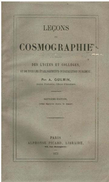 LECONS DE COSMOGRAPHIE