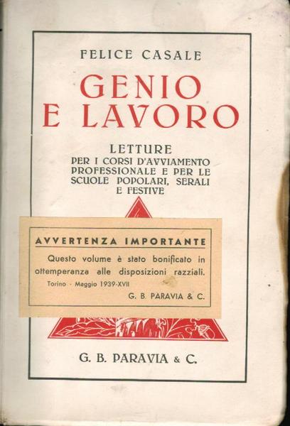 Genio e lavoro. Letture per i corsi d'avviamento professionale e …