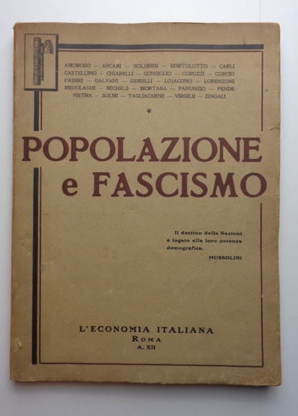 POPOLAZIONE E FASCISMO.