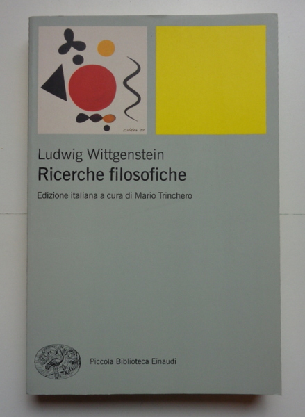 RICERCHE FILOSOFICHE. Edizione italiana a cura di Mario Trinchero.