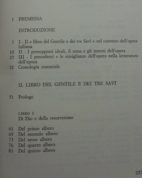 IL LIBRO DEL GENTILE E DEI TRE SAVI.