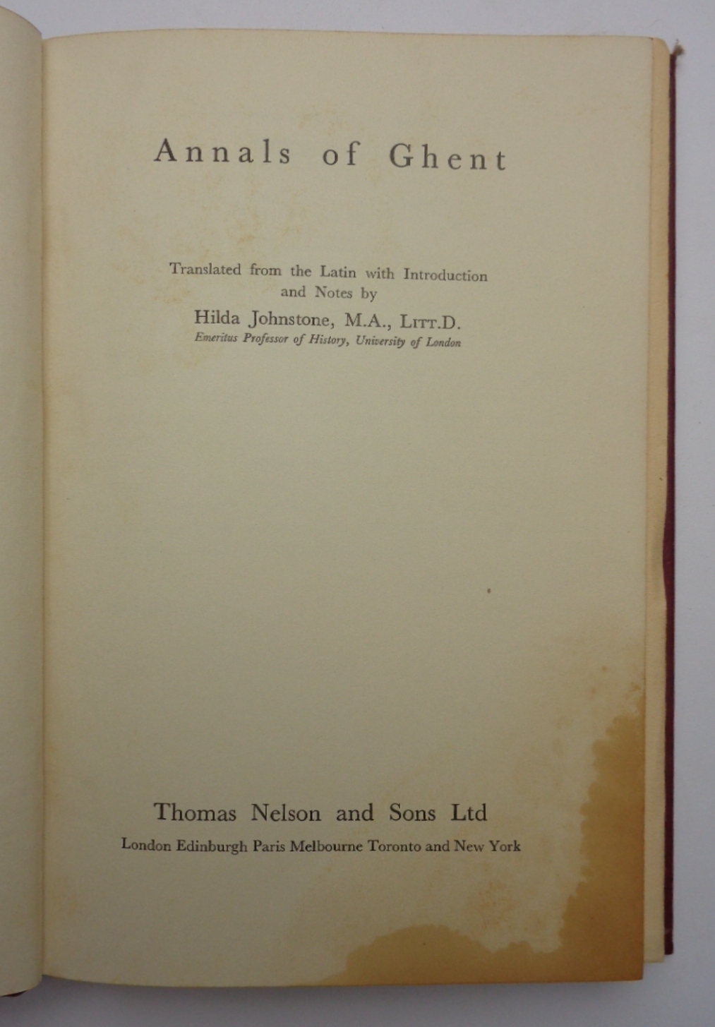 ANNALS OF GHENT. Annales Gandenses.