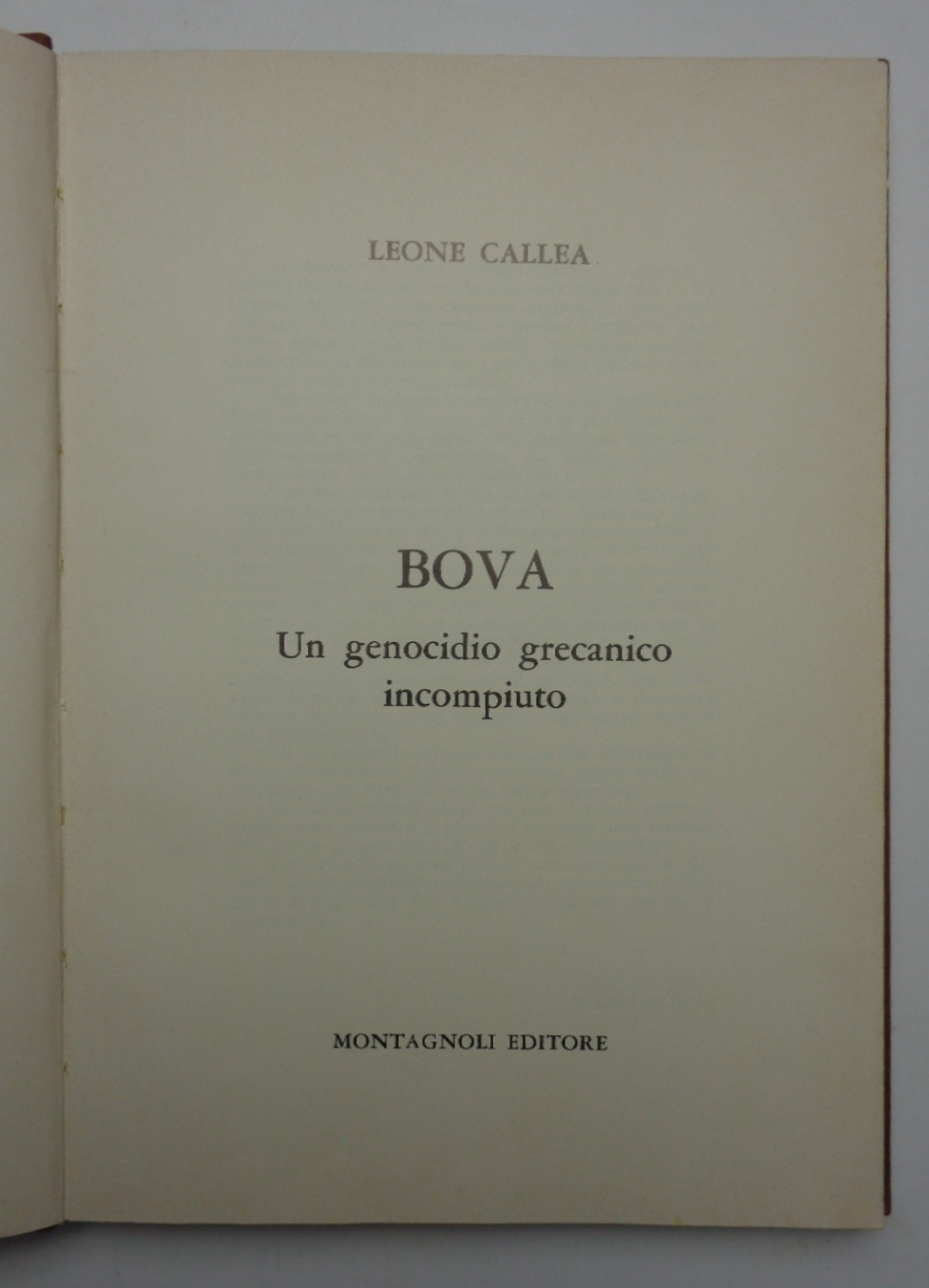Bova. Un genocidio grecanico incompiuto