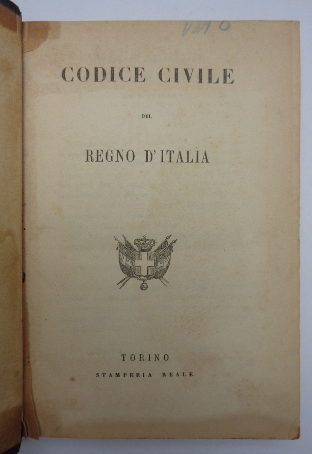 CODICE CIVILE DEL REGNO D'ITALIA.
