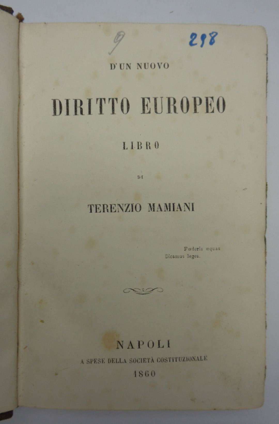 D'UN NUOVO DIRITTO EUROPEO.