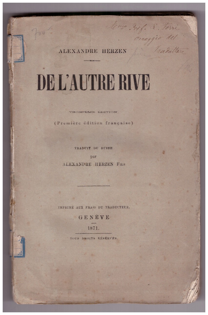 DE L'AUTRE RIVE.