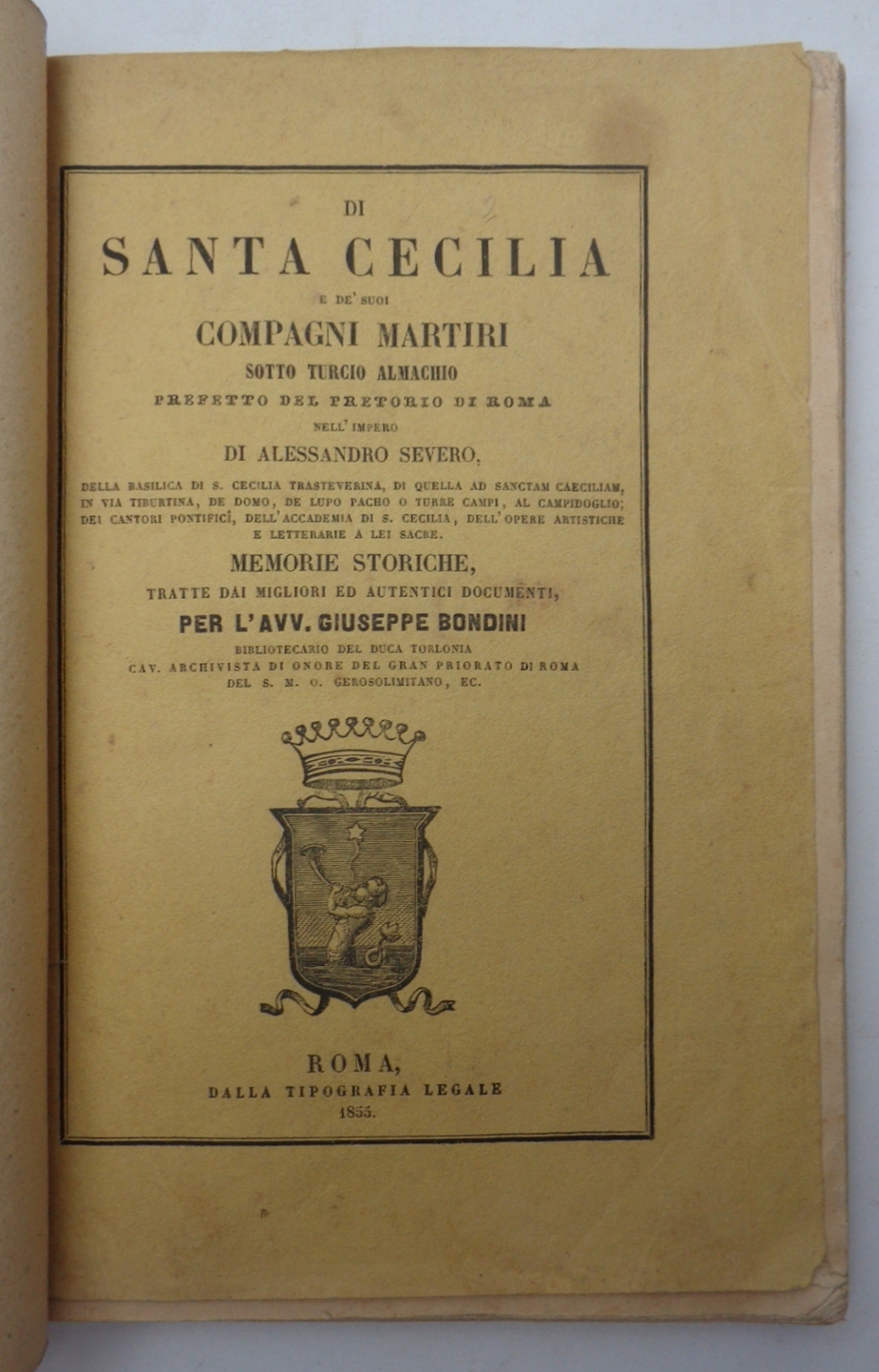 DI SANTA CECILIA E DE' SUOI COMPAGNI MARTIRI SOTTO TURCIO …