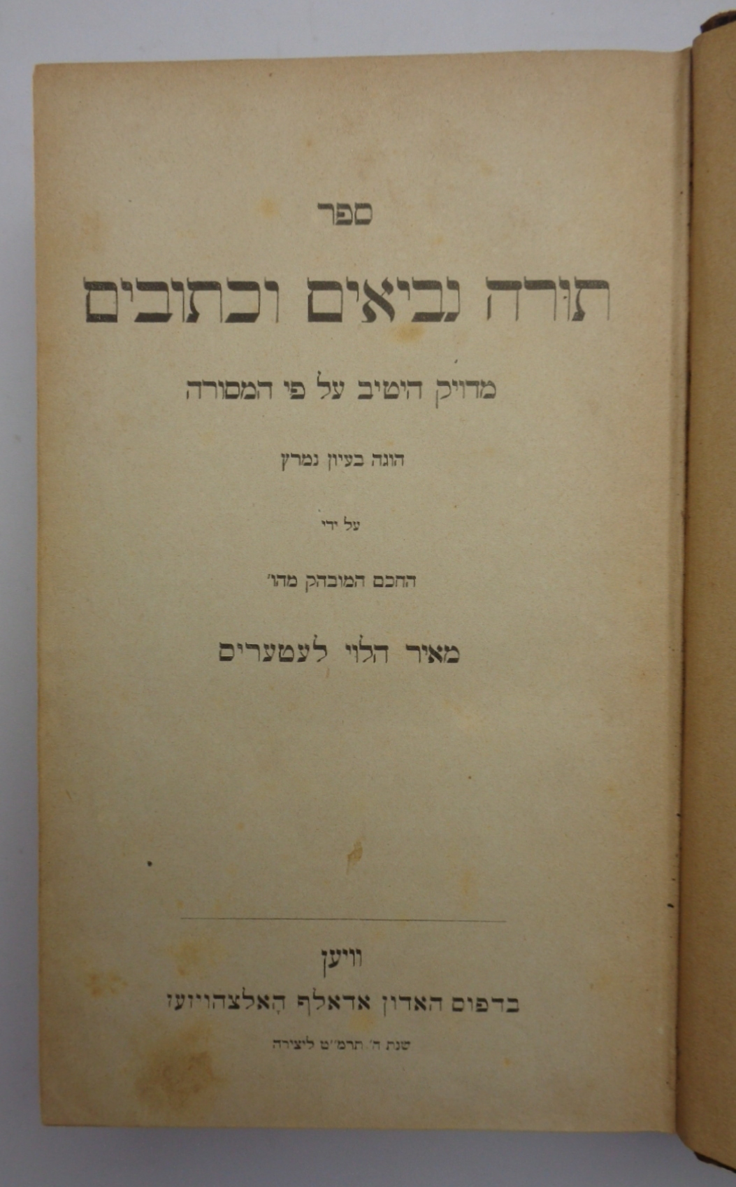 HEBREW BIBLE (Bibbia in ebraico).