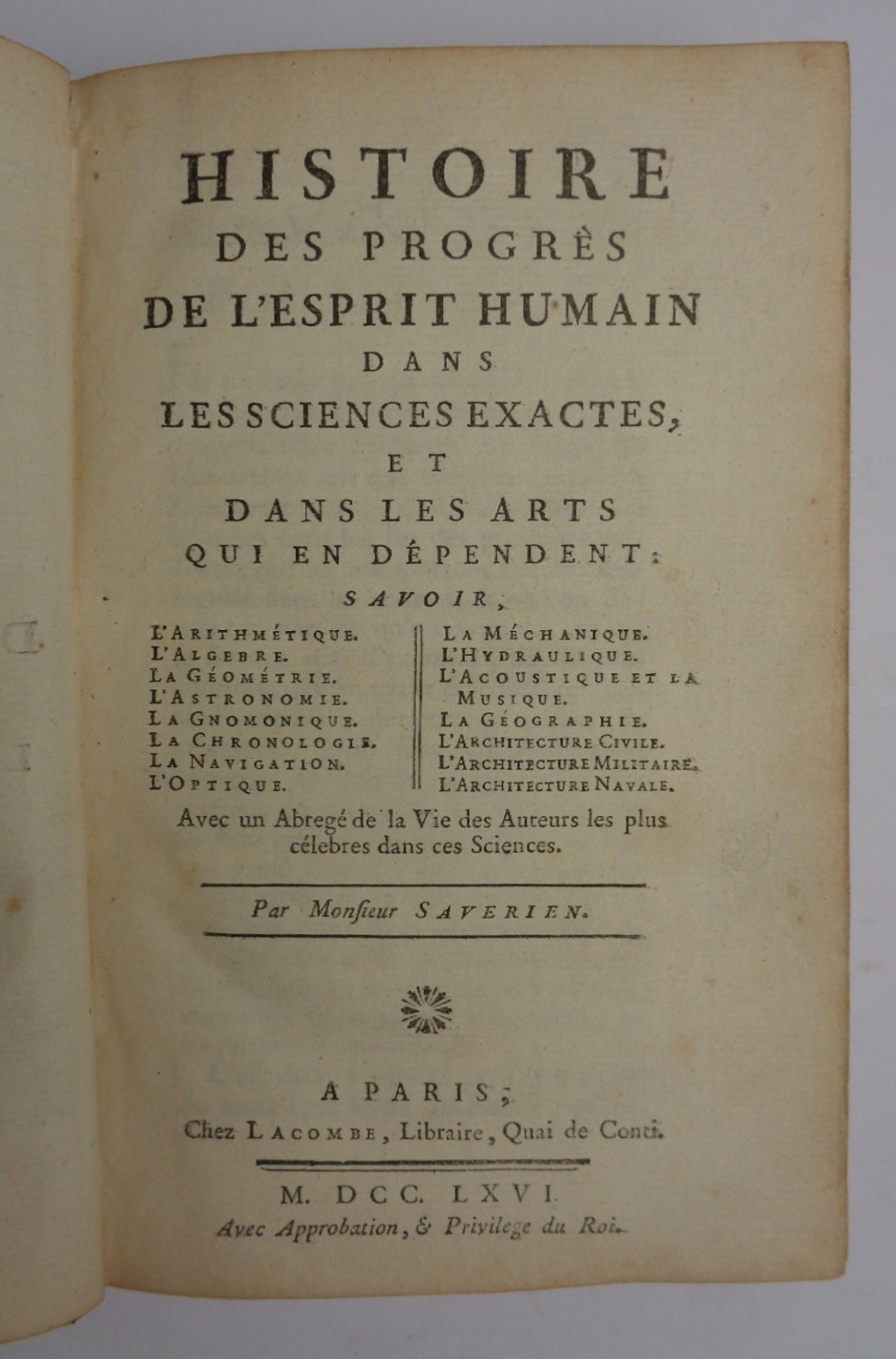 HISTOIRE DES PROGRES DE L'ESPRIT HUMAIN DANS LES SCIENCES EXACTES …