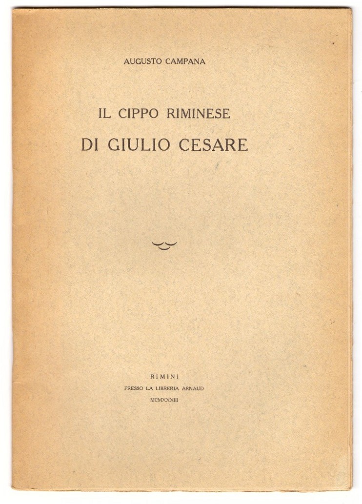 Il cippo riminese di Giulio Cesare