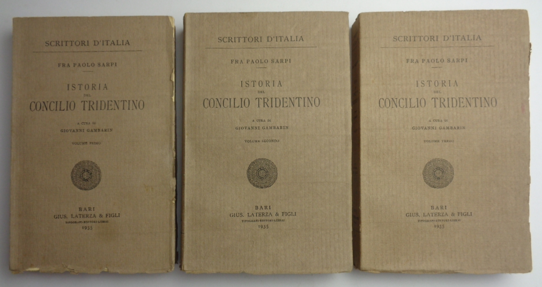 Istoria del concilio tridentino. 3 volumi.