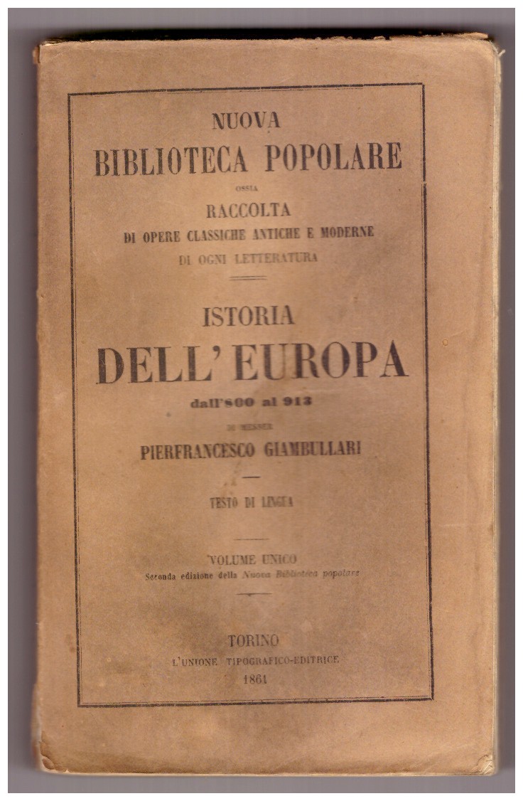 ISTORIA DELL'EUROPA DALL'800 AL 913