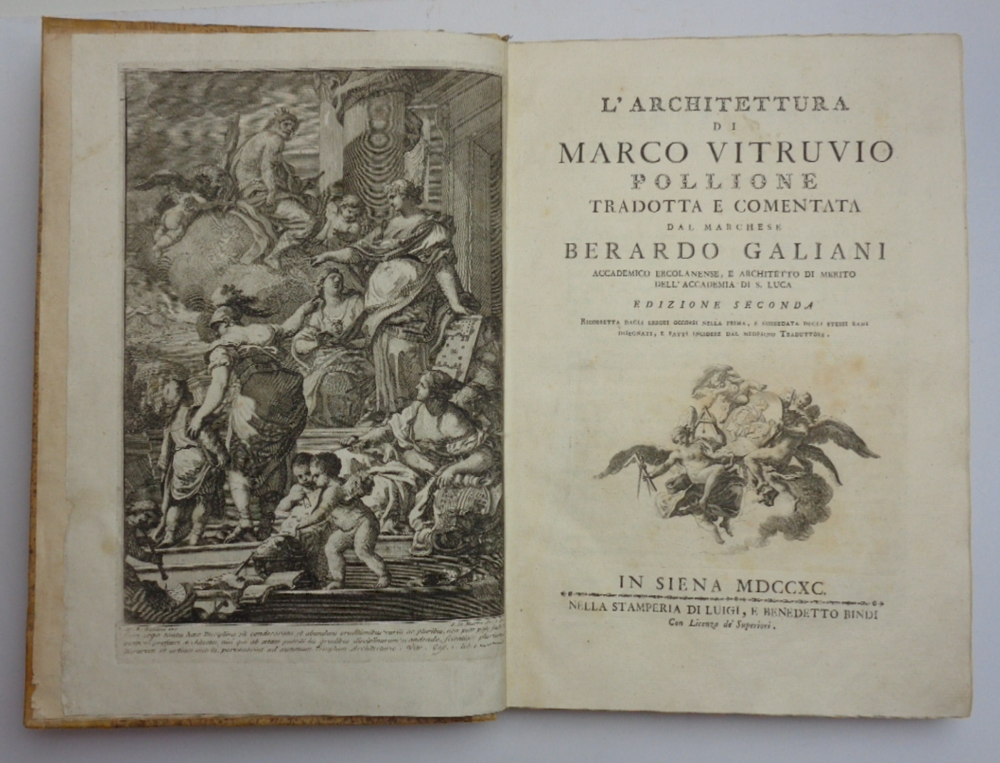 L'ARCHITETTURA DI MARCO VITRUVIO POLLIONE tradotta e commentata dal Marchese …