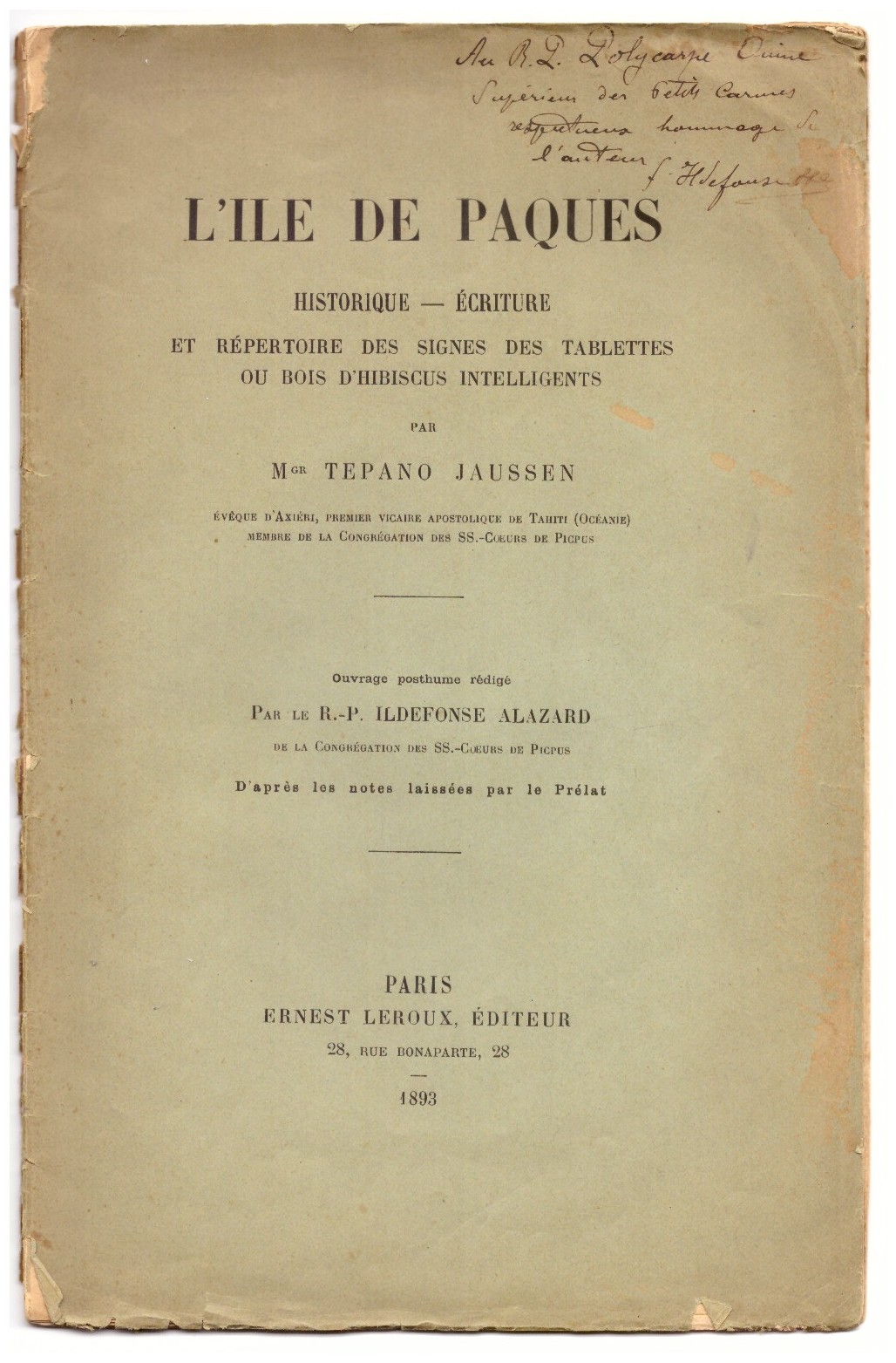 L'ILE DE PAQUES. Historique, écriture et répertoire des signes des …