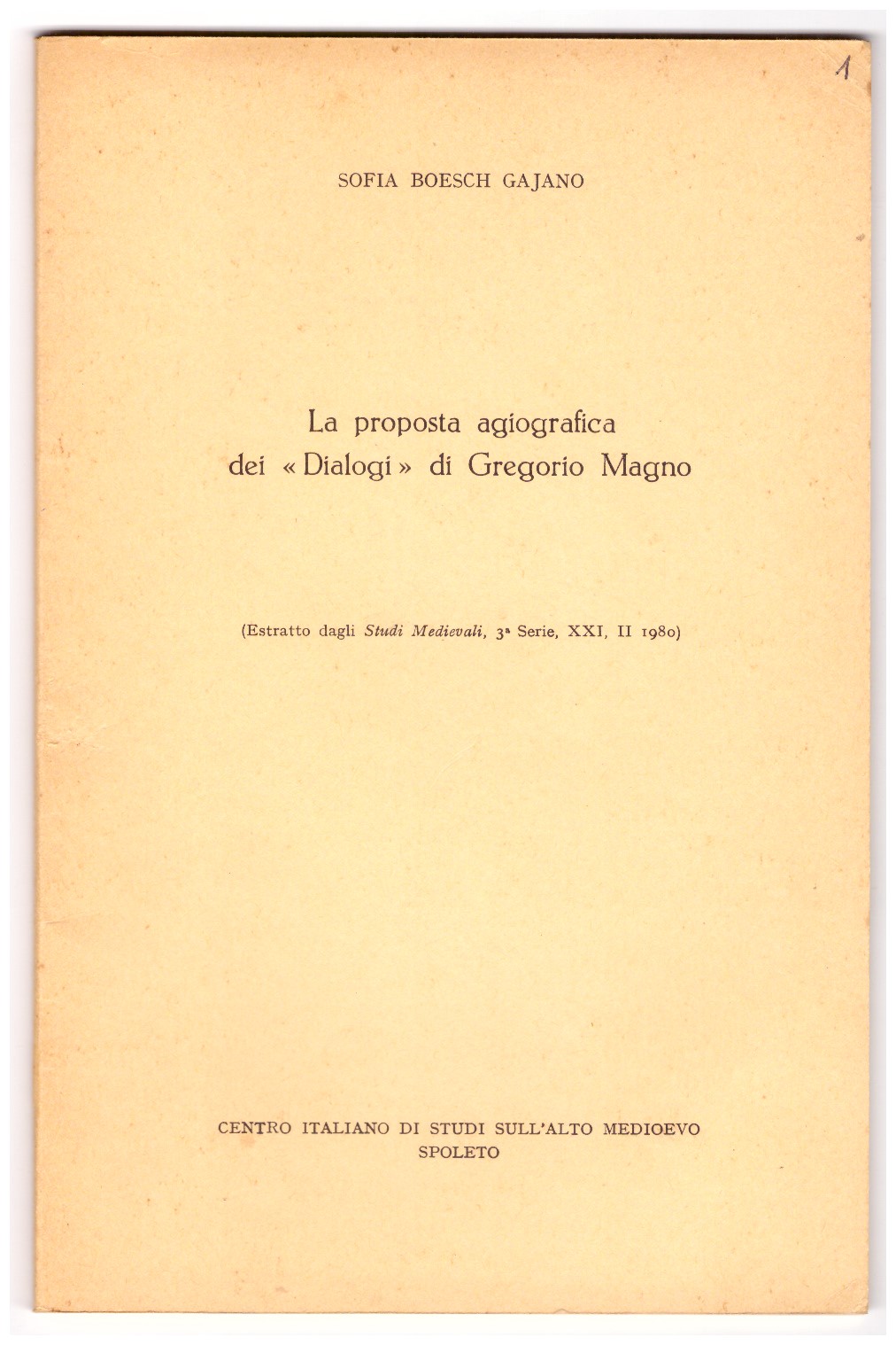 La proposta agiografica dei "Dialoghi" di Gregorio Magno