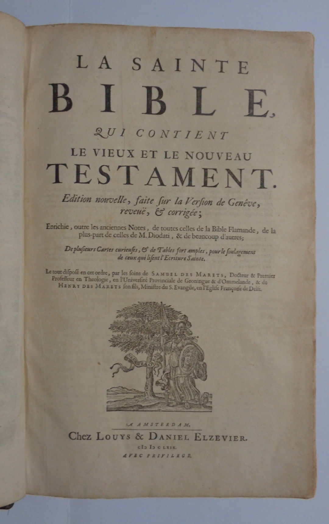 LA SAINTE BIBLE, qui contient le Vieux et le nouveau …