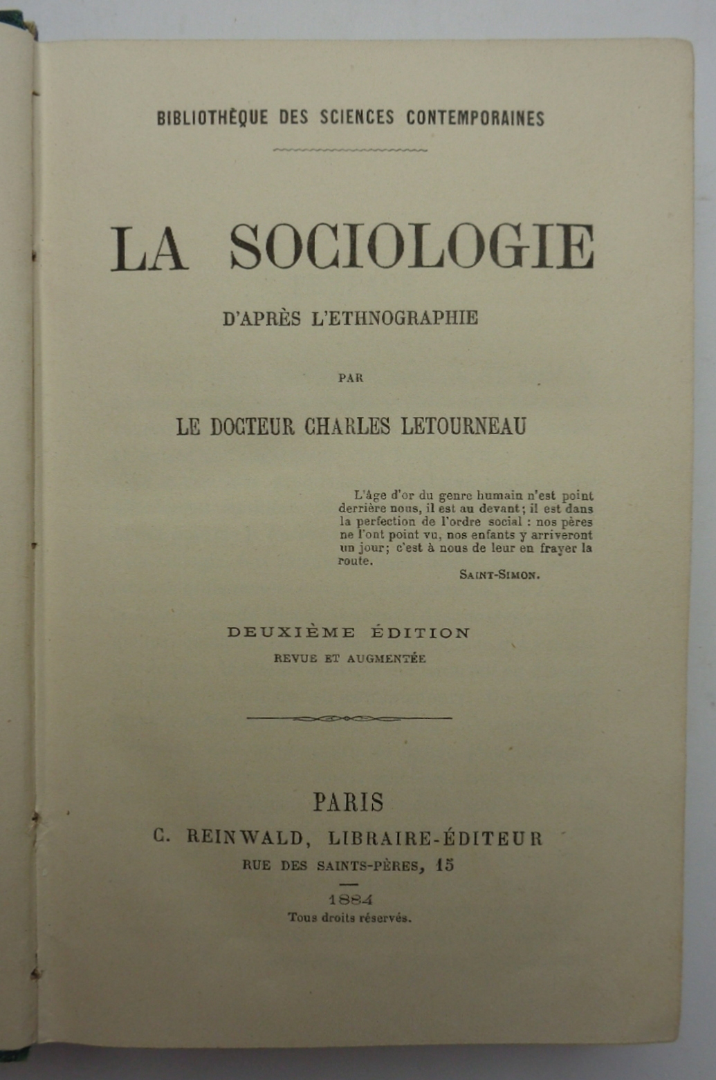 LA SOCIOLOGIE D'APRÉS L'ETHNOGRAPHIE.