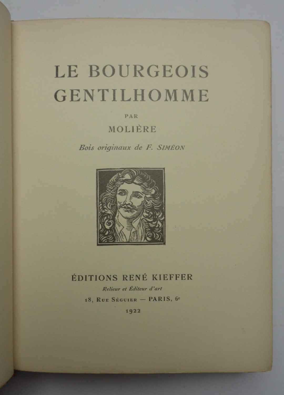 LE BOURGEOIS GENTILHOMME. Bois originaux de F. Simeon.