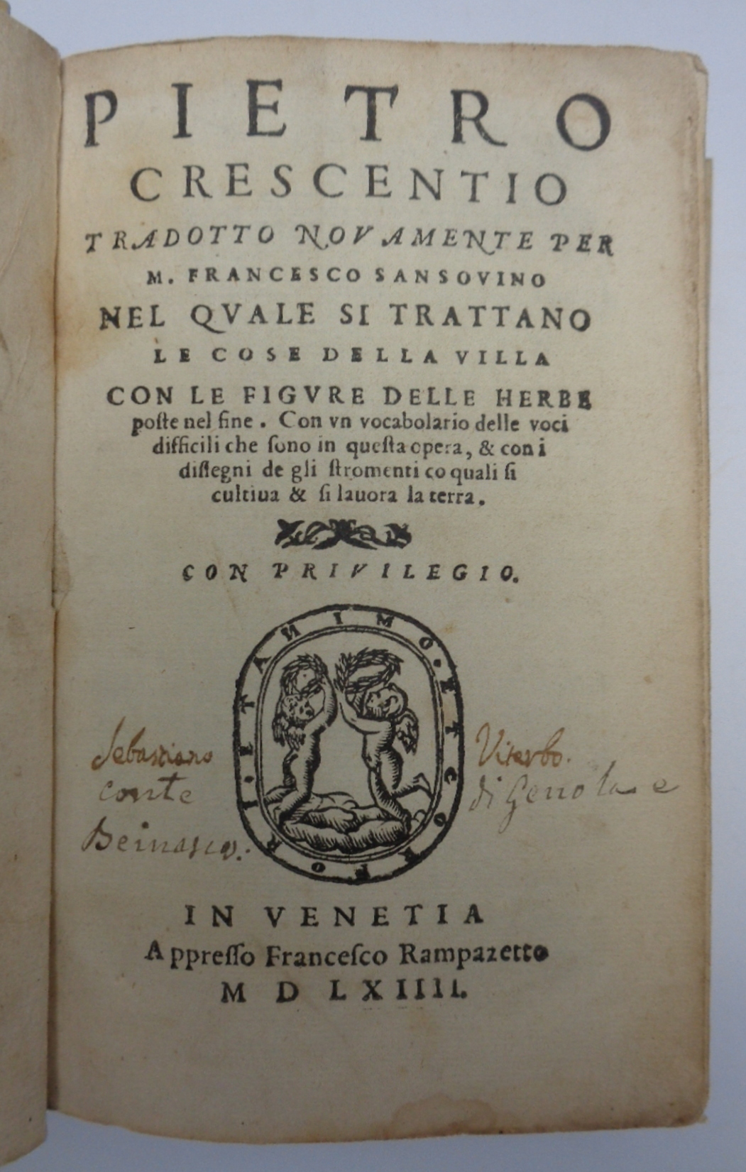 Le cose della villa con le figure delle herbe