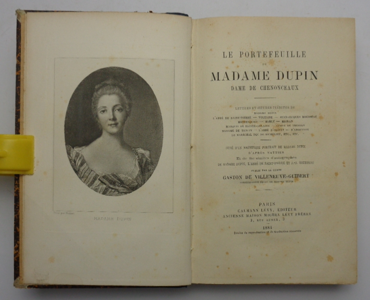 LE PORTEFEUILLE DE MADAME DUPIN, Dame de Chenonceaux. Lettres et …