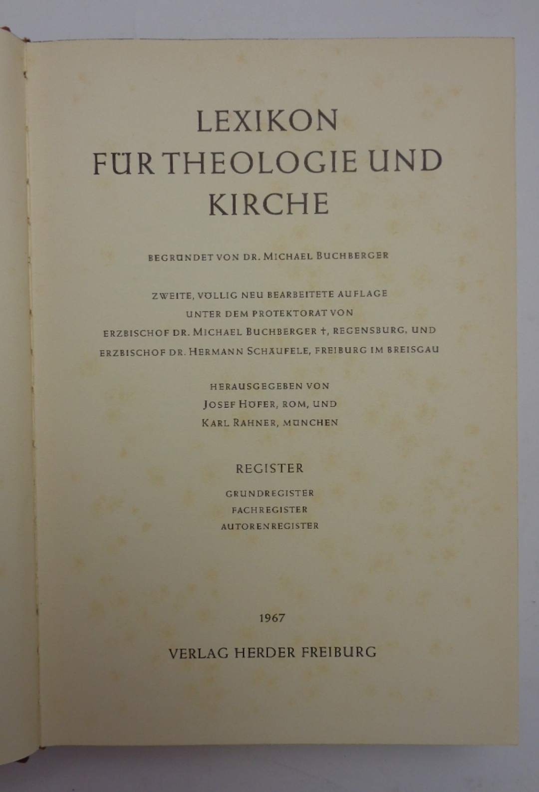 LEXICON FÜR THEOLOGIE UND KIRCHE (11 volumi, completo)