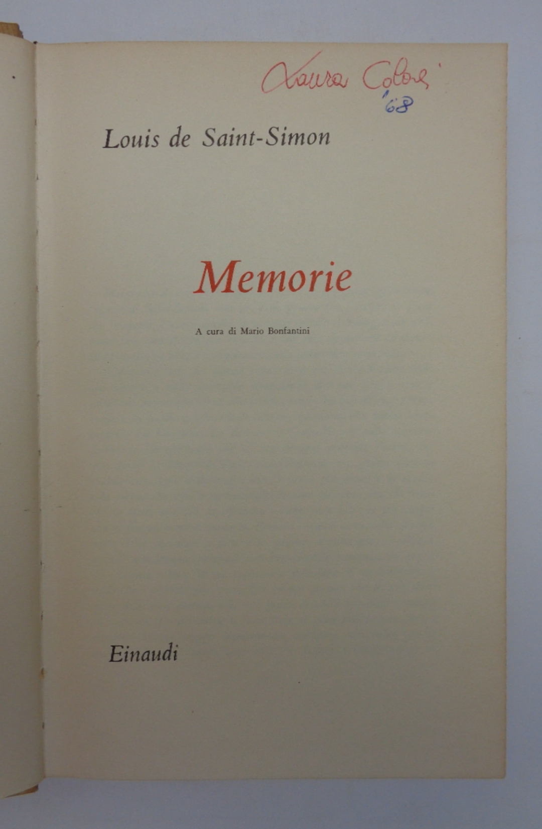 MEMORIE.