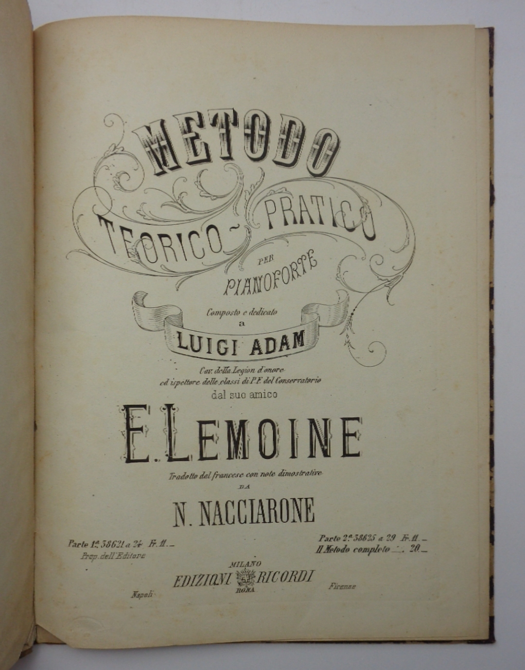 METODO TEORICO-PRATICO PER PIANOFORTE (Seconda parte. Esercizi).