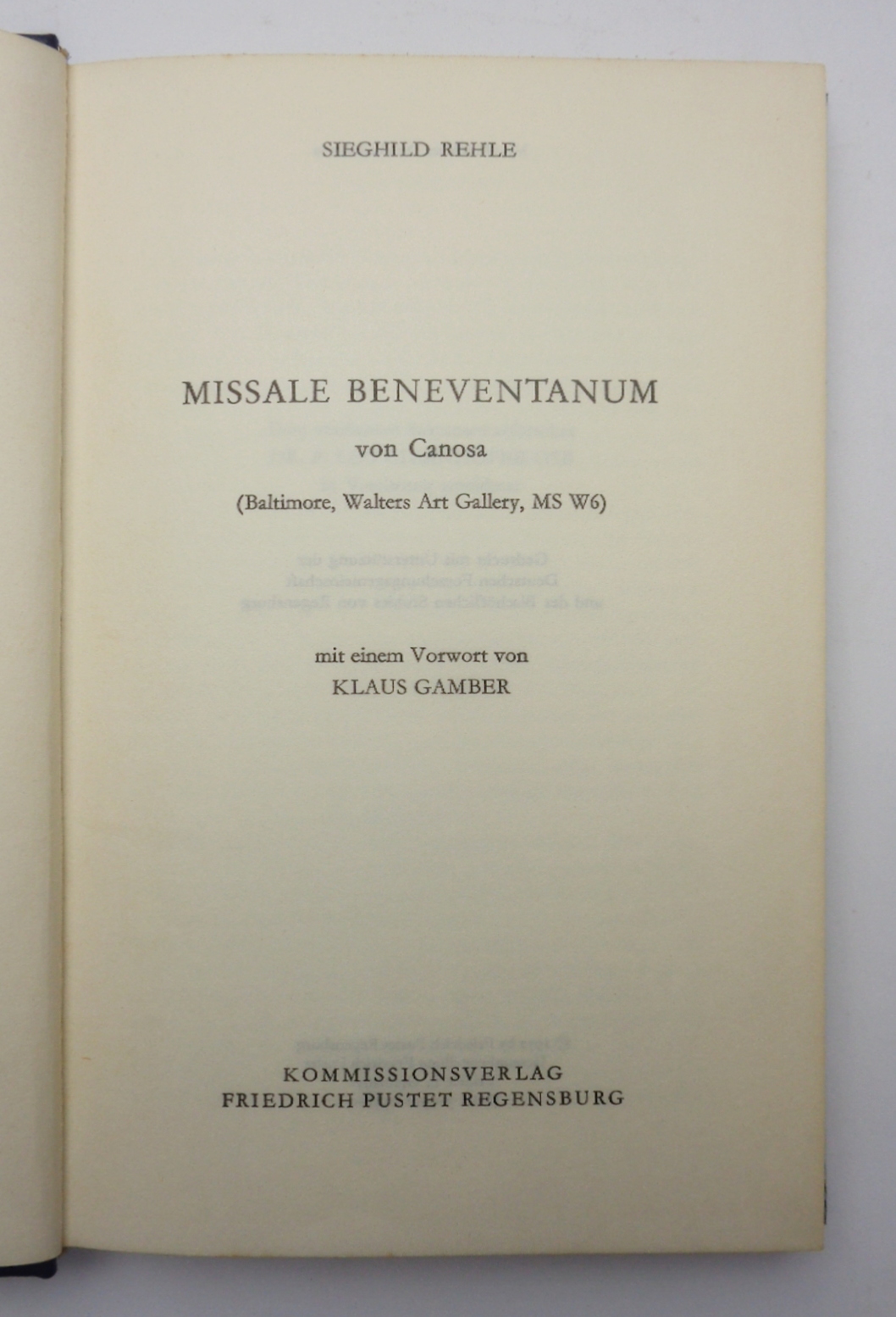 MISSALE BENEVENTANUM VON CANOSA. (Baltimore Walters Art Gallery. MS W …