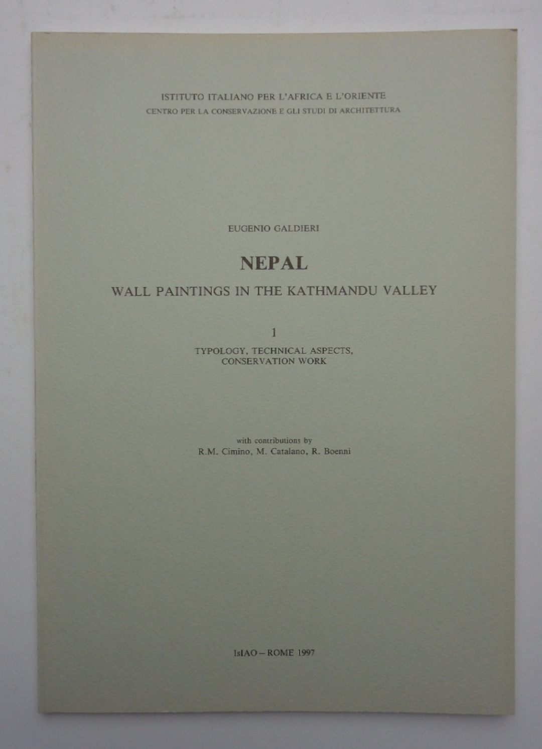 Nepal. Wall Paintings in the Kathmandu Valley. I. Typology, Technical …