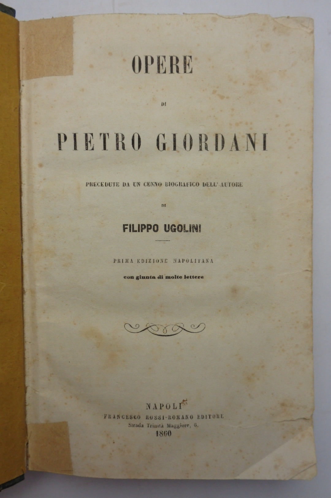 OPERE DI PIETRO GIORDANI.