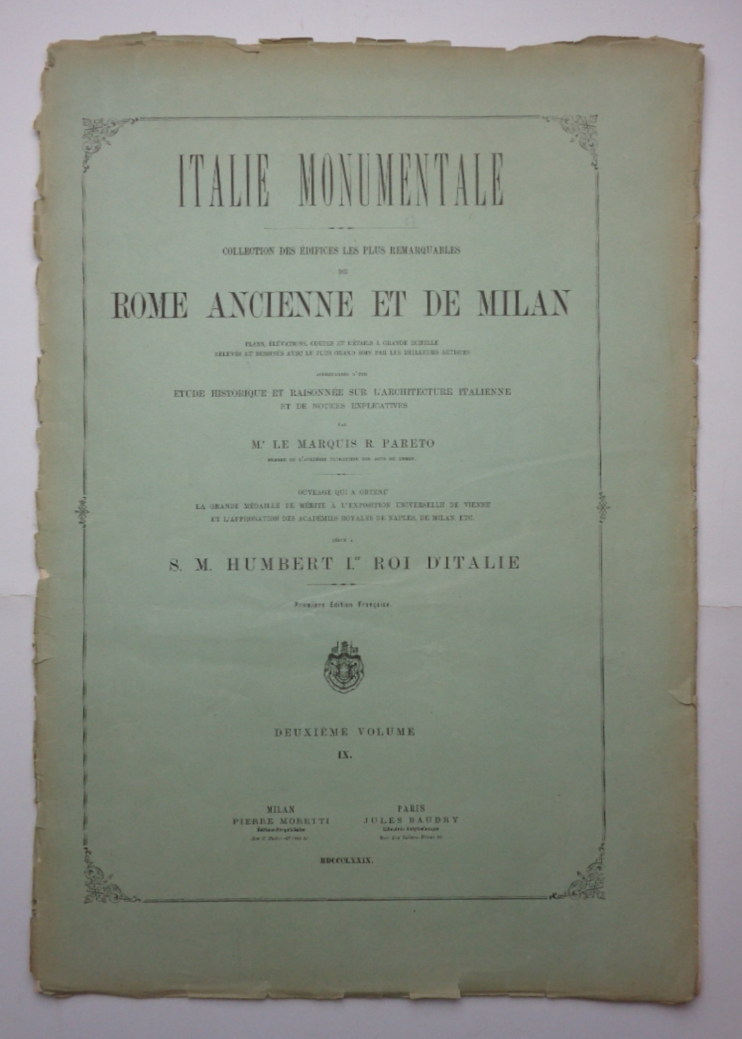 PALAIS MELZI ET TAVERNA (4 tavole). PALAIS PENSA ET TARSIS …