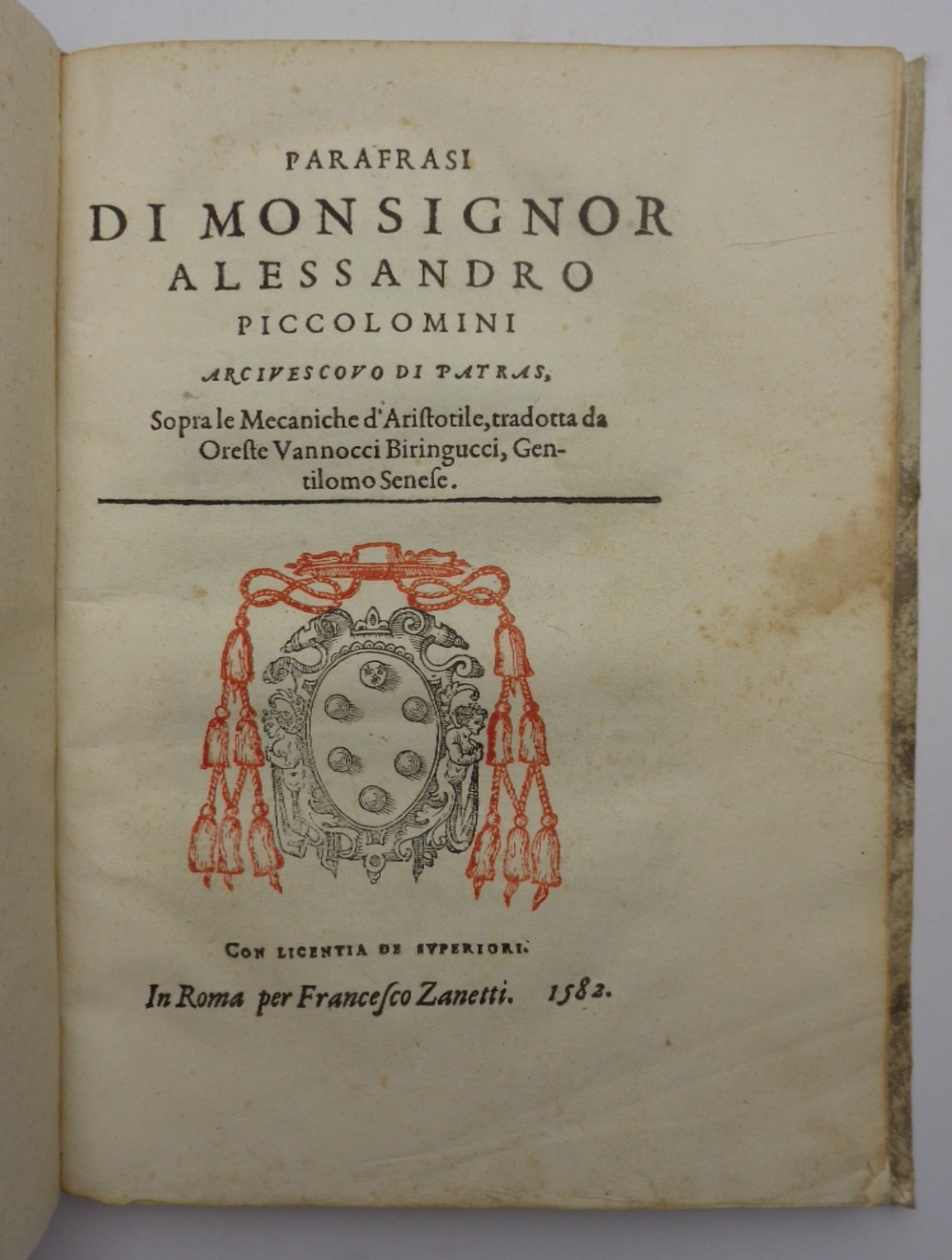 PARAFRASI di Monsignor Alessandro Piccolomini arcivescovo di Patras, SOPRA LE …