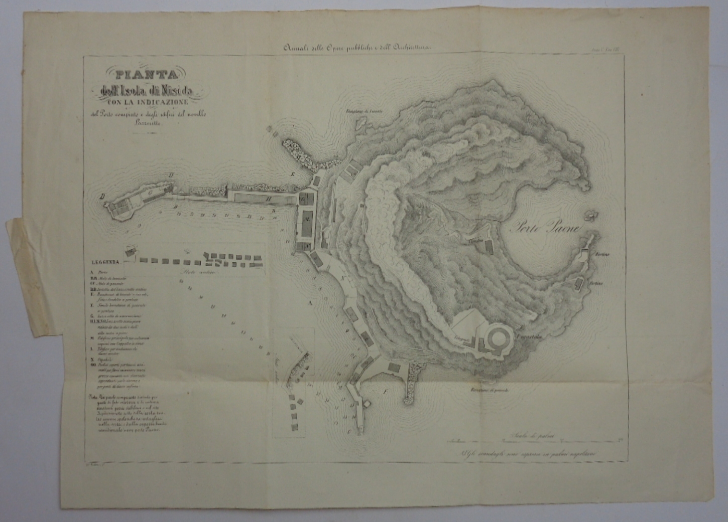PIANTA DELL'ISOLA DI NISIDA con la indicazione del Porto compiuto …