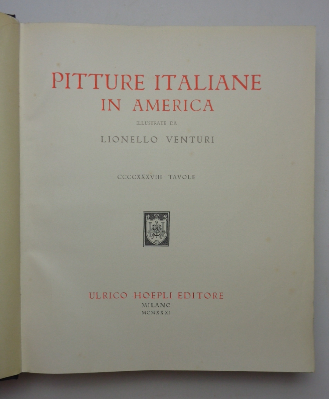 PITTURE ITALIANE IN AMERICA.