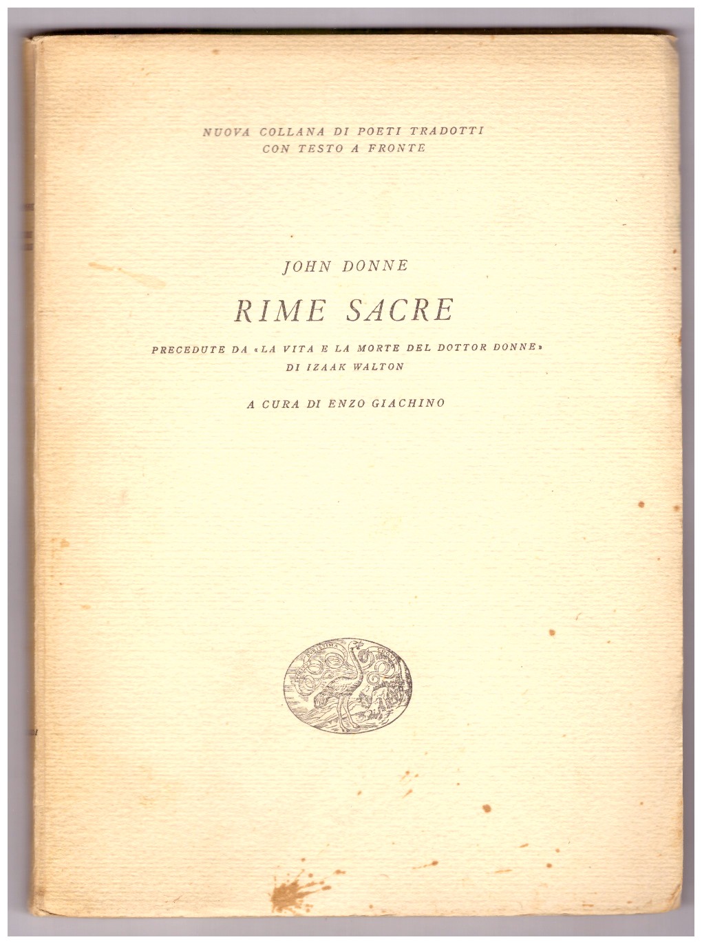 RIME SACRE precedute da "La vita e la morte del …